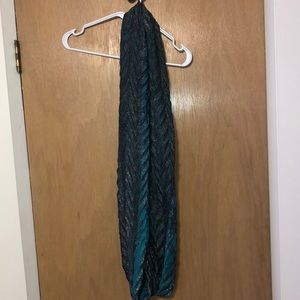 Sparkly teal infinity scarf